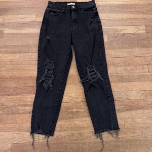 SO Women's Black High Rise Curvy Mom Jean - Size 3/26W
 b86